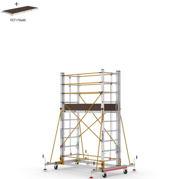 Aluminijska pokretna skela TeleSafeXLN, radna visina 5,80 m - Slika 2