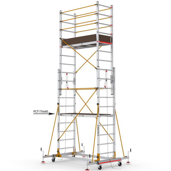 Aluminijska pokretna skela TeleSafeXLN, radna visina 5,80 m - Slika 3